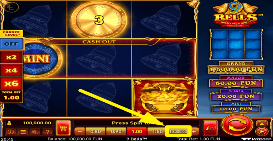 9 Bells Max Bet