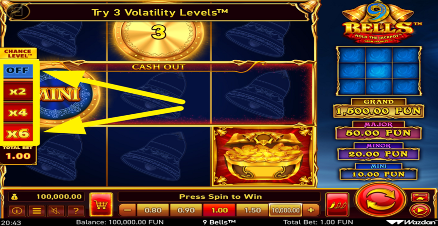 9 Bells Set Chance Level