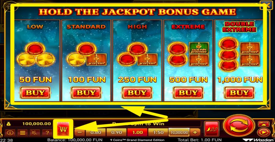 9 Coins Grand Diamond Edition Buy Bonus