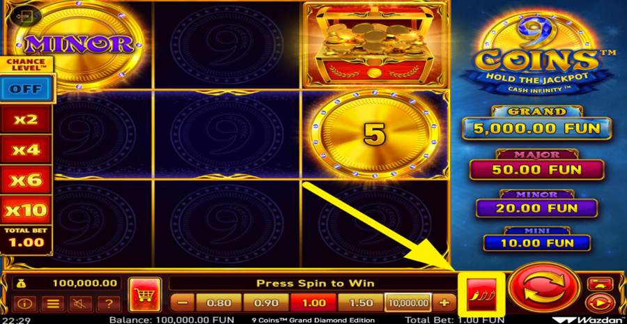 9 Coins Grand Diamond Edition Change Volatility
