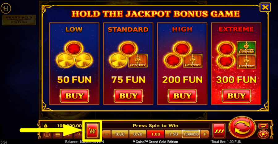 9 Coins Grand Gold Edition Buy Feature