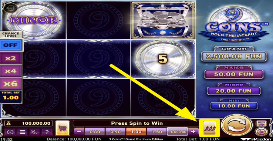 9 Coins Grand Platinum Edition Change Volatility