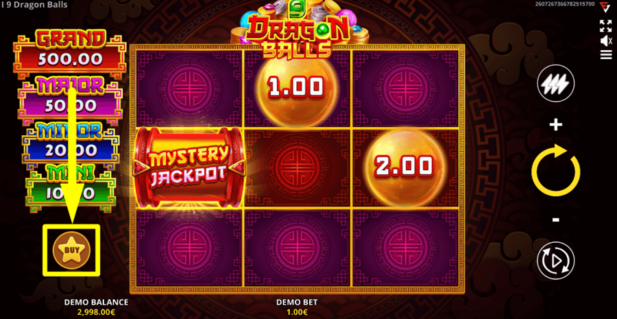 9 Dragon Balls Cash Up Buy Feature