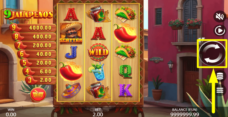 9 Jalapenos Spin Button