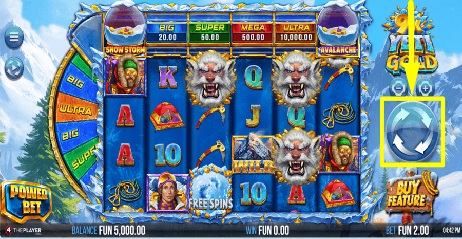 9k Yeti Gold Spin Button