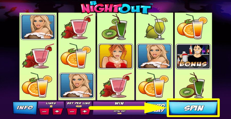 A Night Out Spin Button