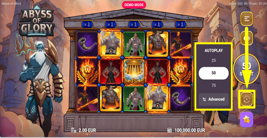 Abyss Of Glory Autoplay Feature