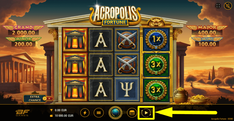 Acropolis Fortune Autoplay Feature