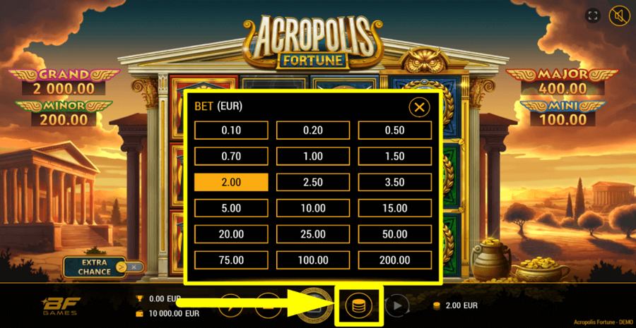 Acropolis Fortune Bet Value
