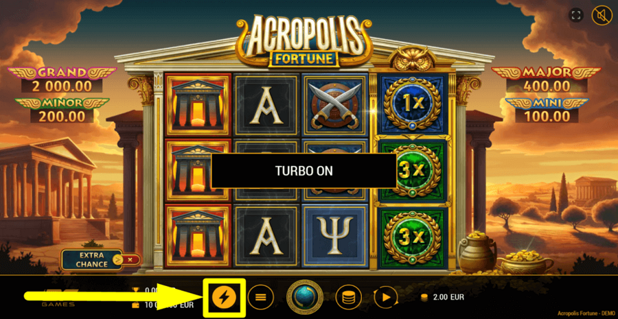 Acropolis Fortune Turbo Feature