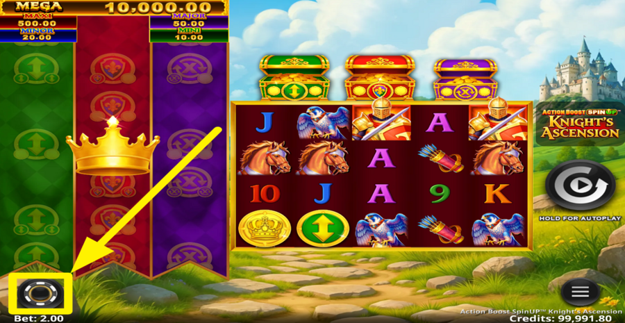 Action Boost Spinup Knights Ascension Adjust Bet