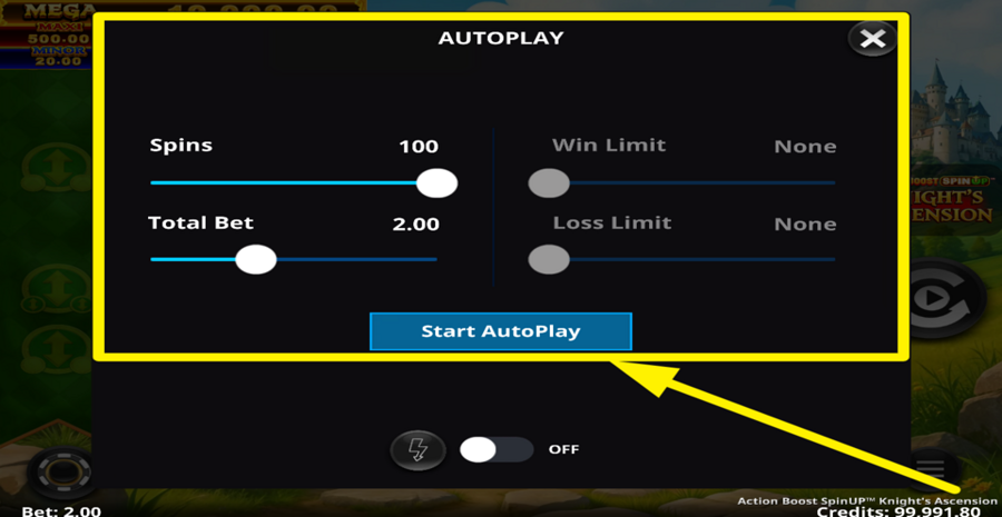 Action Boost Spinup Knights Ascension Autoplay