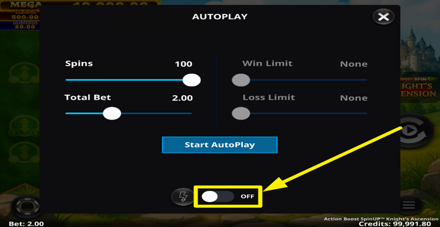Action Boost Spinup Knights Ascension Turbo