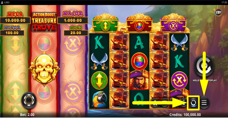 Action Boost Treasure Trove Autoplay Feature