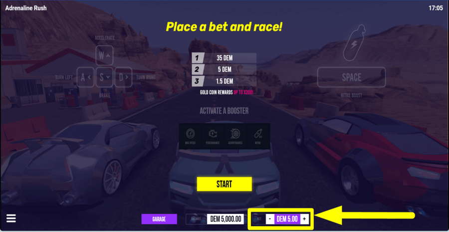 Adrenaline Rush Bet Value