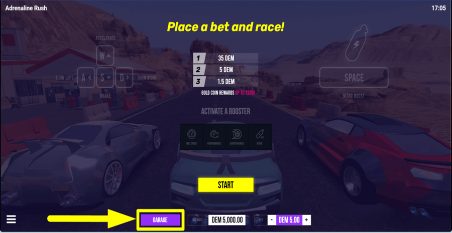 Adrenaline Rush Garage Button