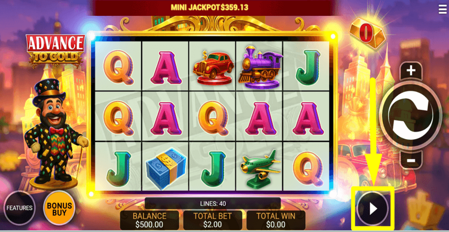 Advance To Gold Autoplay Feature