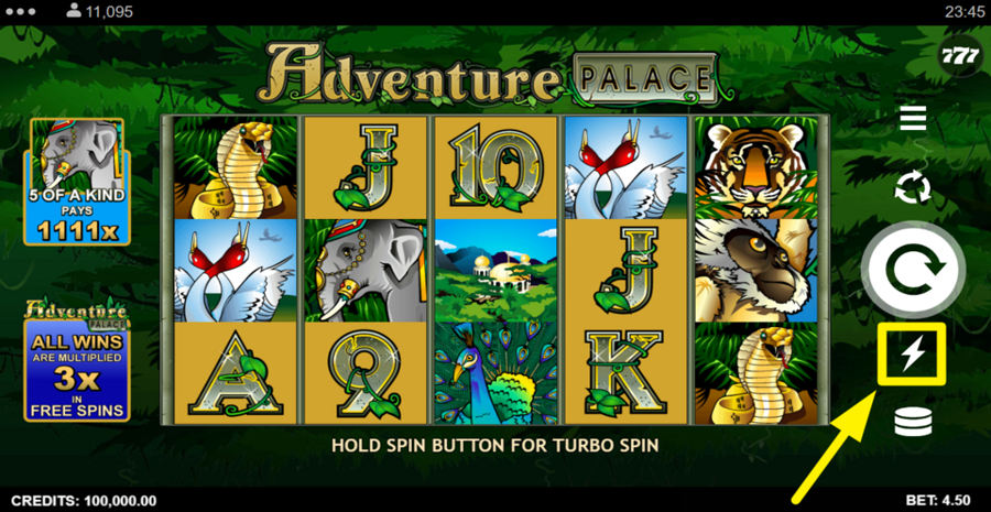 Advanture Palace Turbo Feature
