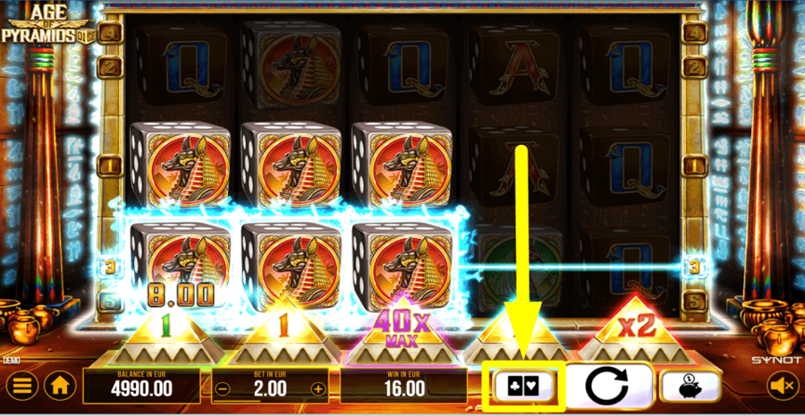 Age Of Pyramids Dice Gamble Feature