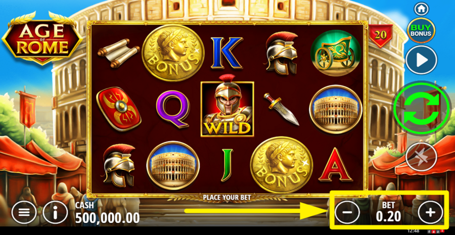 Age Of Rome Adjust Bet