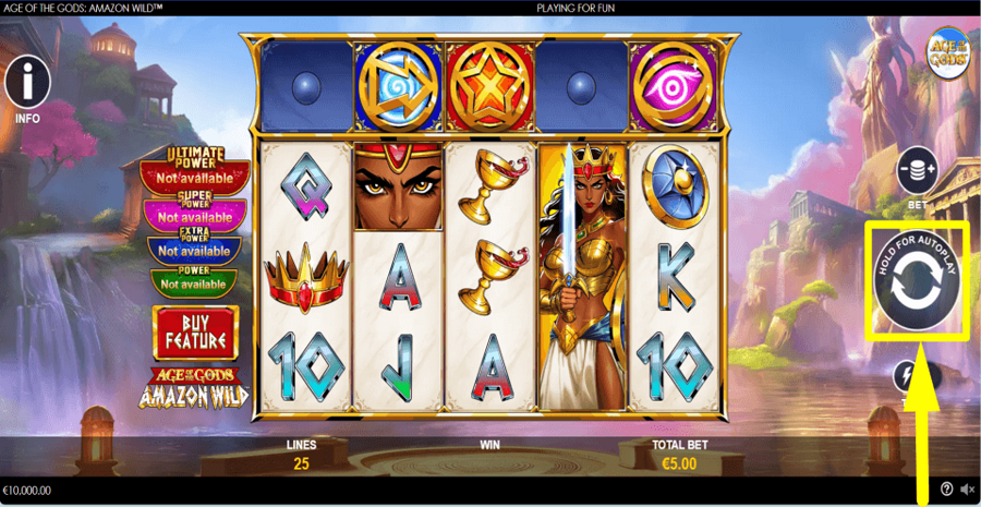 Age Of The Gods Amazon Wild Autoplay Feature