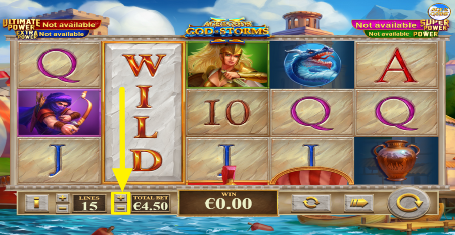 Age Of The Gods God Of Storms 2 Adjust Bet