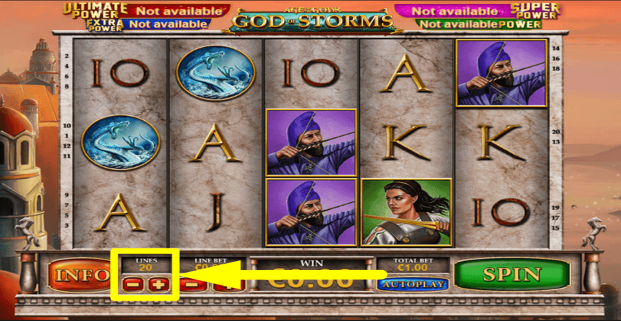 Age Of The Gods God Of Storms Adjustable Paylines