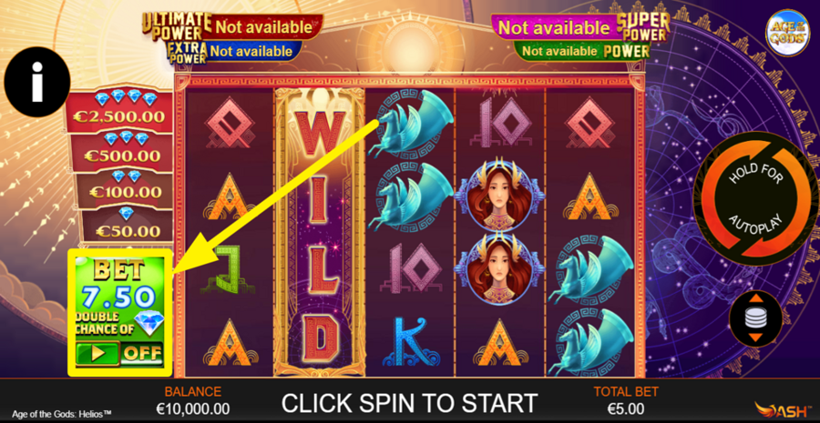 Age Of The Gods Gold Trio Feature Bet