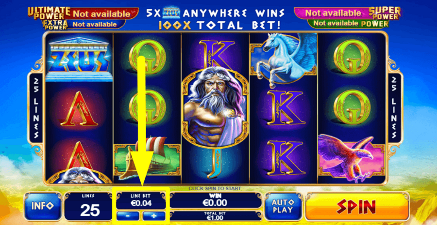 Age Of The Gods King Of Olympus Bet Value