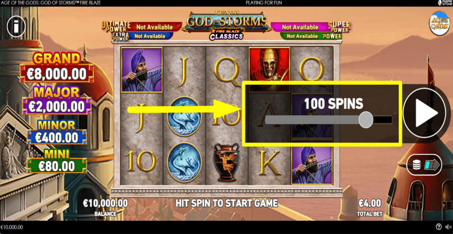 Age Of Tthe Gods God Of Storms Fire Blaze Autoplay Feature