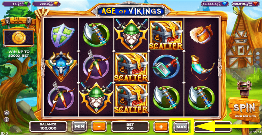 Age Of Vikings Popok Gaming Max Button