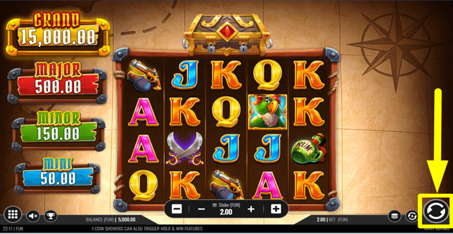 Ahoy Royale Spin Button