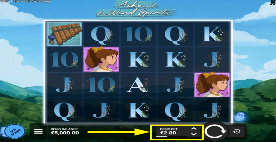 Aiko And The Wind Spirit Adjust Bet