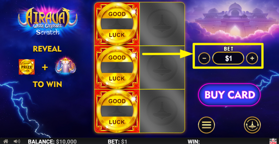 Airavat White Elephant Scratch Adjust Bet