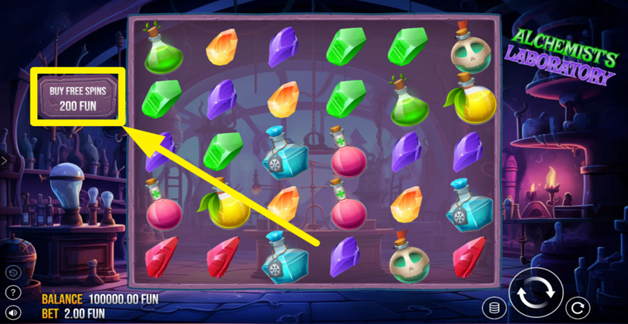 Alchemists Laboratory Buy Free Spins