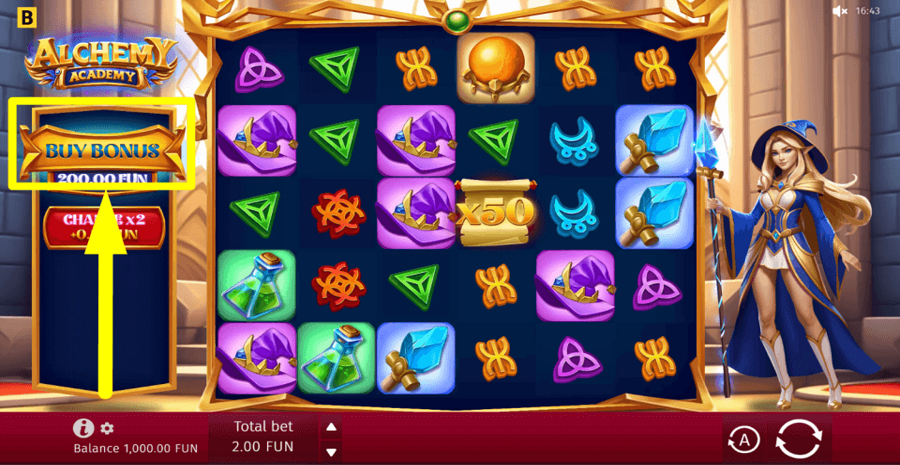 Alchemy Academy Buy Feature