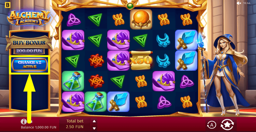 Alchemy Academy Chance Feature