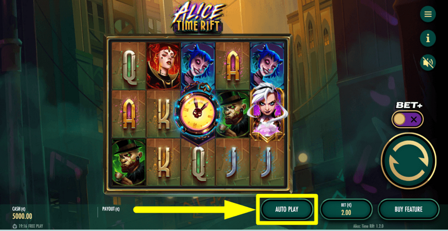 Alice Time Rift Autoplay Feature