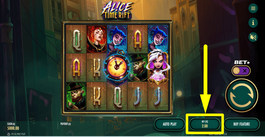 Alice Time Rift Bet Value