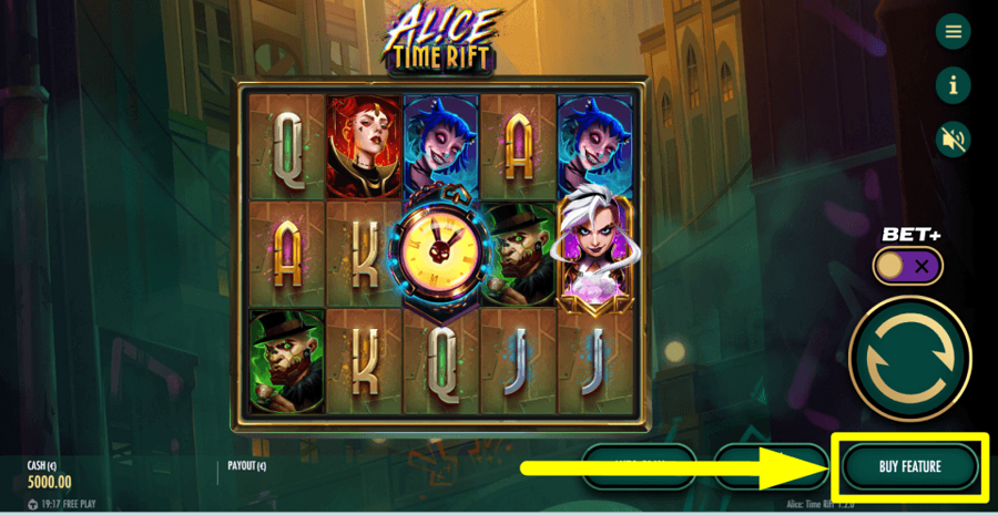 Alice Time Rift Buy Feature