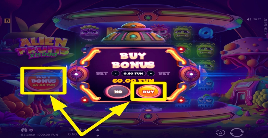 Alien Fruits Buy Bonus