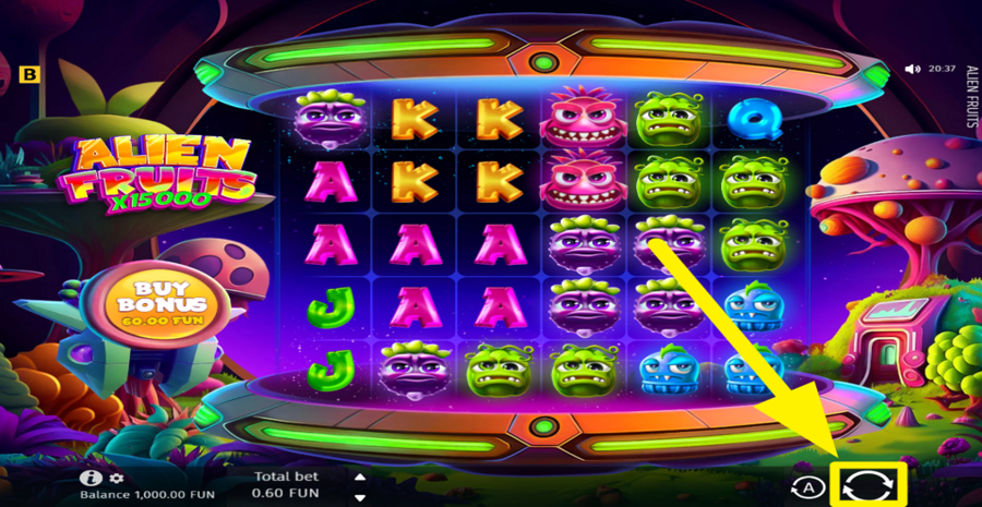 Alien Fruits Spin Button