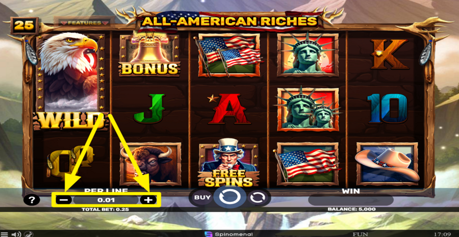 All American Riches Adjust Bet