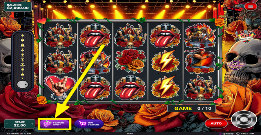 All Rocked Up Feature Spin