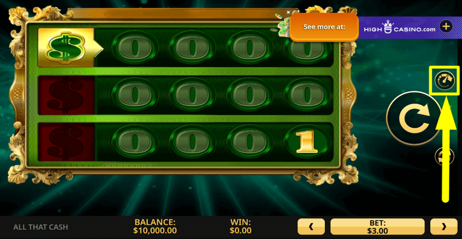 All That Cash Turbo Spin Feature