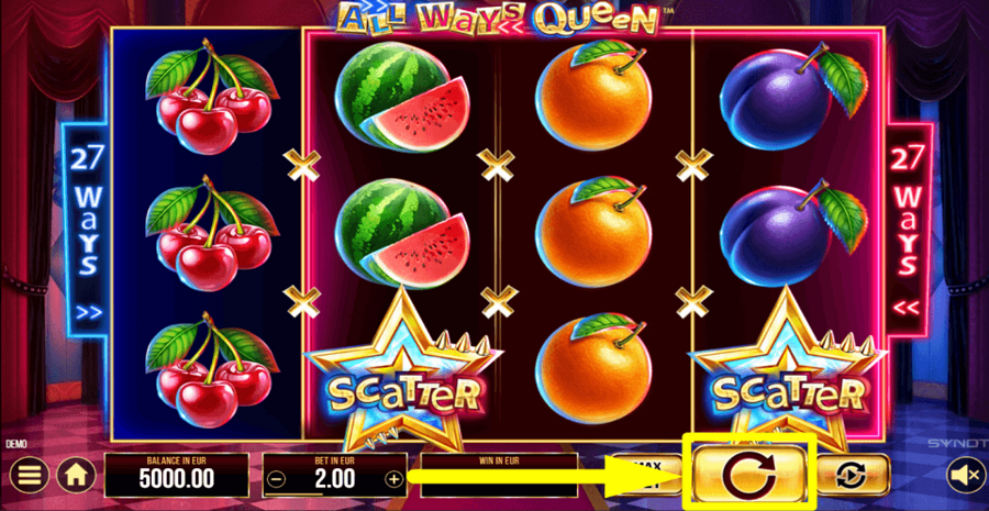 All Ways Queen Spin Button