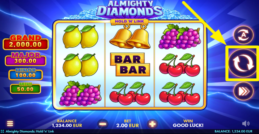 Almighty Diamonds Hold N Link Spin