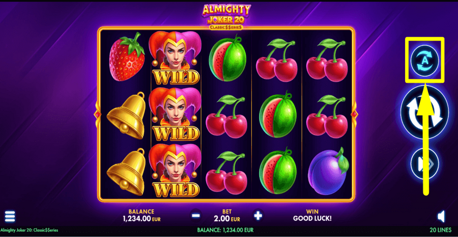 Almighty Joker 20 Classic Series Autoplay Feature