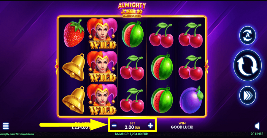 Almighty Joker 20 Classic Series Bet Value
