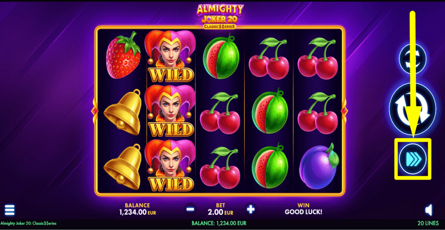 Almighty Joker 20 Classic Series Turbo Feature